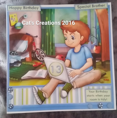Your Birthday Starts When You Room is Tidy Boys Mini Kit by Catherine Beeley