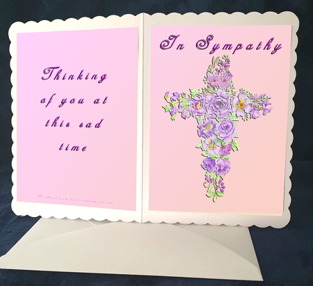 No Cut Just Print Sympathy Card by Catherine Casey