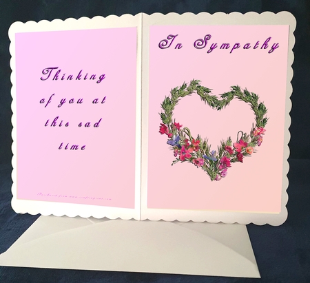 No Cut Just Print Sympathy Card by Catherine Casey