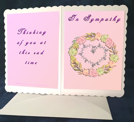 No Cut Just Print Sympathy Card by Catherine Casey