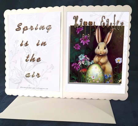 Easter - Easter Blessings to You and Yours - Easter Bunny by Catherine Casey