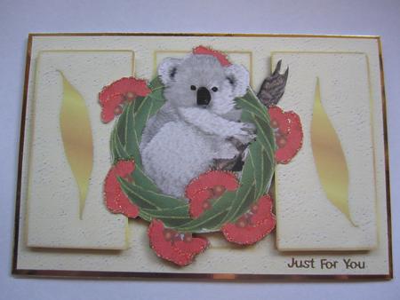 Australian Koala in Gum Wreath by Catherine Lucy Lines