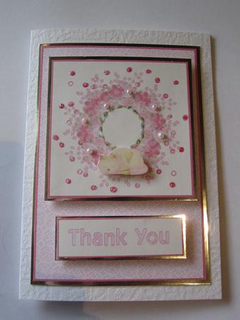 Cat and Pink Flowers 'thank You' Decoupage Toppers by Catherine Lucy Lines