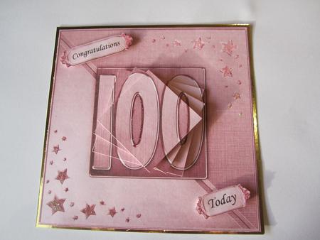 100th Metallic Age Quick Card with Twisted Pyramage by Catherine Lucy Lines