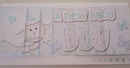Dl a New Baby Boy Lamb Felties Side Stacker Topper by Catherine Lucy Lines