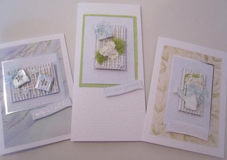 Embossed Leaves in Green Backing Paper by Catherine Lucy Lines