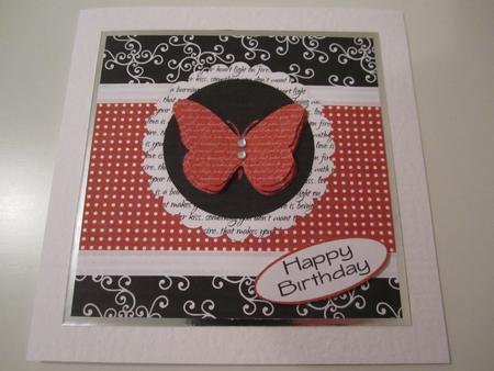 Sweet Butterfly and Polka 10 - Quick Card Front by Catherine Lucy Lines
