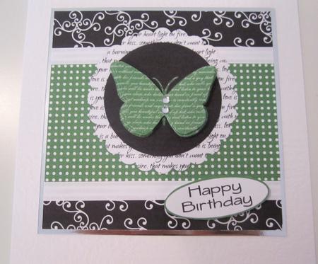 Sweet Butterfly and Polka 6 - Quick Card Front by Catherine Lucy Lines