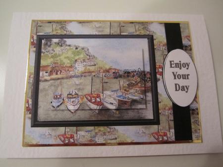 Framed Artwork Boats by Catherine Lucy Lines
