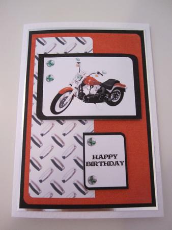 Motorcycle 1 - For You-Happy Birthday Card by Catherine Lucy Lines
