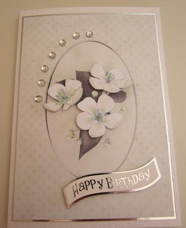 Apple Blossom Quick Card with Decoupage by Catherine Lucy Lines