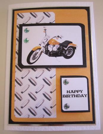 Motorcycle 10 - For You-Happy Birthday Card by Catherine Lucy Lines