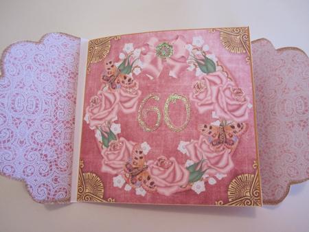Pink 60 Roses 3D Scallop Wrap Card Kit by Catherine Lucy Lines
