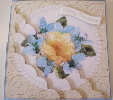 Flowers and Pearls Scallop Corner Side Stacker Topper by Catherine Lucy Lines