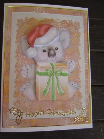 Cute Koala with a Big Present by Catherine Lucy Lines
