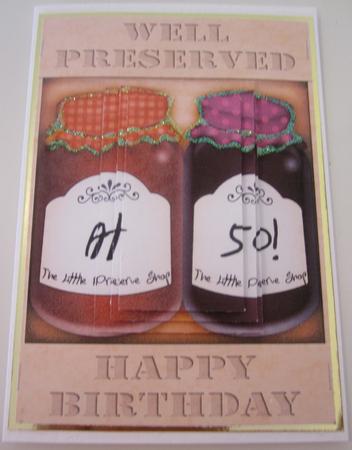 A5 Novelty Well Preserved 50th Birthday Jams Pyramage by Catherine Lucy Lines