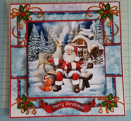 Santa & Friends 7x7 Card Front Minikit by Catherine Noon