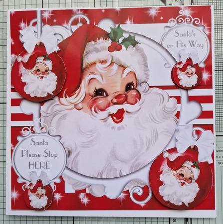 Santas on His Way - Red by Catherine Noon