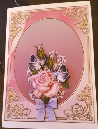 elegant rose nd butterfly step by step by Catherine Noon