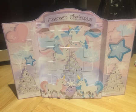 ADVENT CALENDAR CARD - Unicorn Christmas by Catherine Scott
