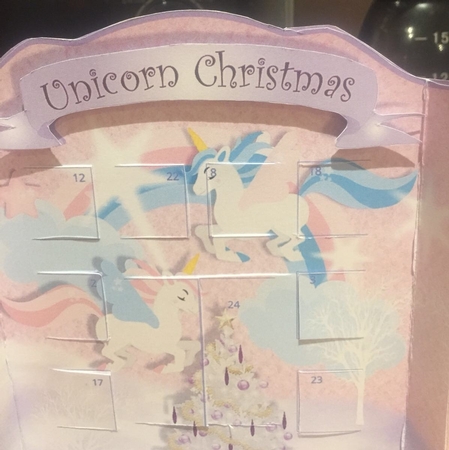 ADVENT CALENDAR CARD - Unicorn Christmas by Catherine Scott