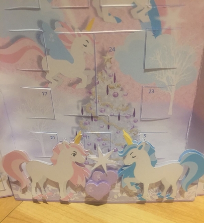 ADVENT CALENDAR CARD - Unicorn Christmas by Catherine Scott