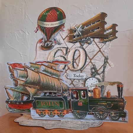 Giant Easel Tableau 3D Card Kit - Golden Years Male 60-100 by Cedric Morgan 