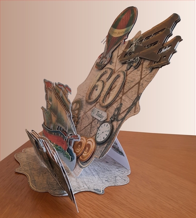 Giant Easel Tableau 3D Card Kit - Golden Years Male 60-100 by Cedric Morgan 