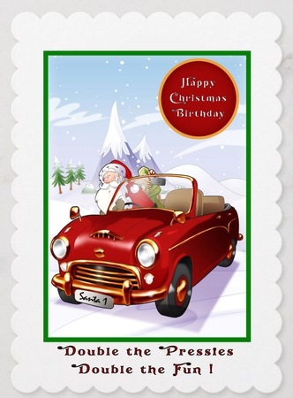 Santas New Sleigh Insert by Celia Clare
