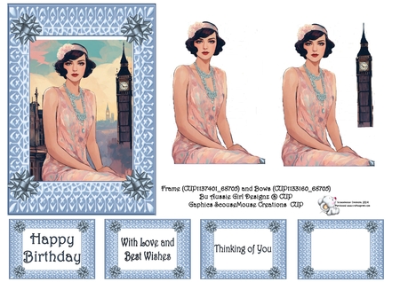 2 Neutral Deco Bows by Celia Clare