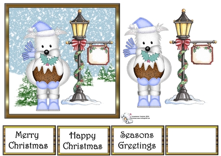 Christmas Jock & Jess Westie Dog - CU4CU Digital Clip Art Set by Celia Clare