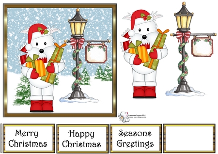 Christmas Westie Dogs - CU4CU Digital Clip Art Set by Celia Clare
