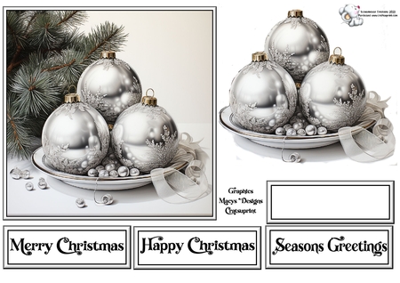 XMas Ornaments BG by Celia Clare