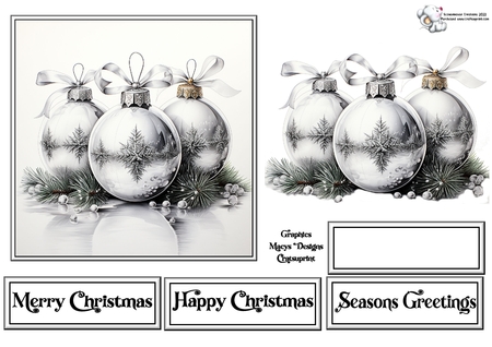 XMas Ornaments BG by Celia Clare