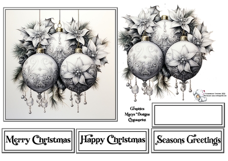 XMas Ornaments BG by Celia Clare