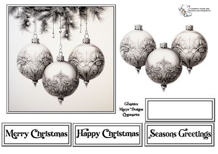 XMas Ornaments BG by Celia Clare