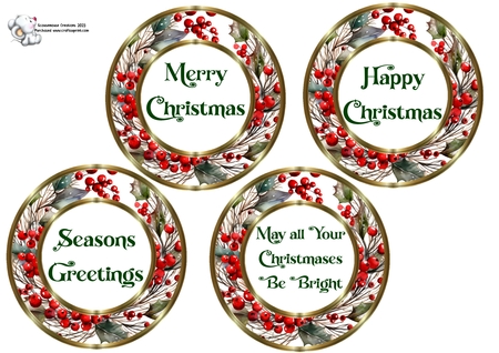 x10 Circle Christmas Frames 2 CU /PU /CU4CU by Celia Clare