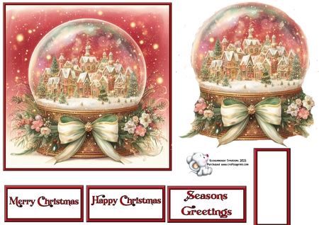 Christmas Village Snowglobe by Celia Clare