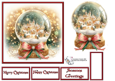 Christmas Village Snowglobe by Celia Clare