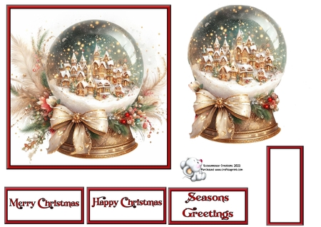 Christmas Village Snowglobe by Celia Clare