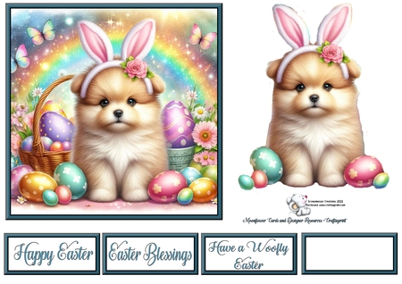 Easter Pups 1 by Celia Clare