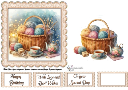 Knitting Hamper by Celia Clare