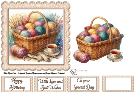 Knitting Hamper by Celia Clare