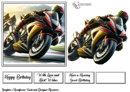 Motorbike Racers by Celia Clare