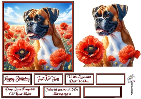 Beautiful Poppy Field Dogs 10 by Celia Clare