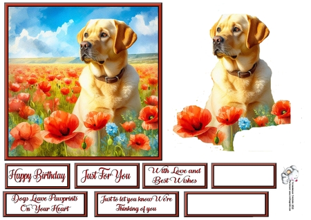 Beautiful Poppy Field Dogs 11 by Celia Clare