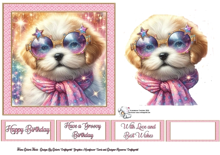 Sunglasses Pups by Celia Clare