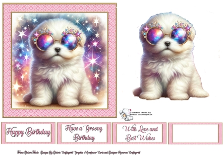 Sunglasses Pups by Celia Clare