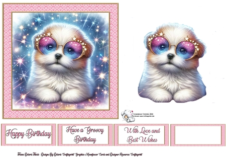 Sunglasses Pups by Celia Clare