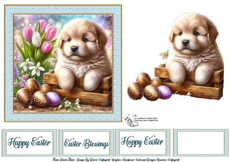 Easter Pups by Celia Clare